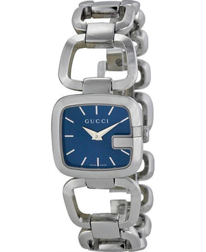 Buy Shop Gucci G Gucci Blue Dial Silver Steel Strap Watch For Women - YA125508 USA Online