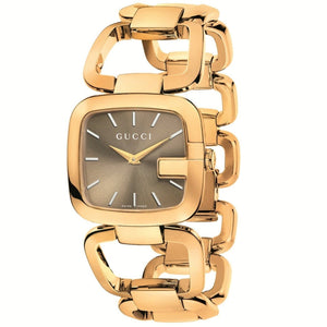 Buy Shop Gucci G Gucci Sunbrushed Brown Dial Rose Gold Steel Strap Watch For Women - YA125511 USA Online
