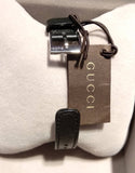 Buy Shop Gucci G Interlocking Black Dial Black Leather Strap Watch For Women - YA133501 USA Online
