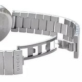 Buy Shop Gucci G Interlocking Black Dial Silver Steel Strap Watch For Women - YA133307 USA Online