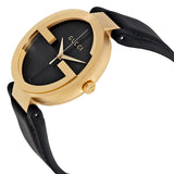 Buy Shop Gucci G Interlocking Grammy Special Edition Black Dial Black Leather Strap Watch For Men - YA133212 USA Online