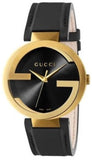 Buy Shop Gucci G Interlocking Grammy Special Edition Black Dial Black Leather Strap Watch For Men - YA133212 USA Online