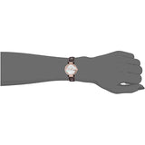 Buy Shop Gucci G Interlocking Mother of Pearl Dial Brown Leather Strap Watch For Women - YA133516 USA Online