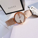 Buy Shop Gucci G Interlocking Mother of Pearl Dial Rose Gold Steel Strap Watch For Women - YA133515 USA Online