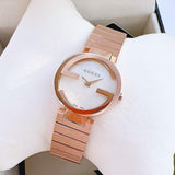 Buy Shop Gucci G Interlocking Mother of Pearl Dial Rose Gold Steel Strap Watch For Women - YA133515 USA Online