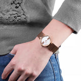 Buy Shop Gucci G Interlocking Mother of Pearl Dial Rose Gold Steel Strap Watch For Women - YA133515 USA Online