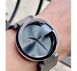 Buy Shop Gucci G Interlocking Quartz Grey Dial Grey Steel Strap Watch For Men - YA133210 USA Online