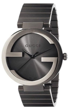 Buy Shop Gucci G Interlocking Quartz Grey Dial Grey Steel Strap Watch For Men - YA133210 USA Online
