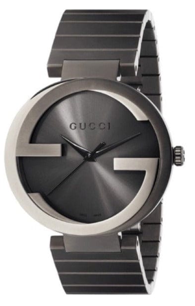 Buy Shop Gucci G Interlocking Quartz Grey Dial Grey Steel Strap Watch For Men - YA133210 USA Online