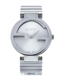 Buy Shop Gucci G Interlocking Silver Dial Silver Steel Strap Watch For Women - YA133308 USA Online