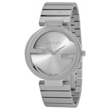 Buy Shop Gucci G Interlocking Silver Dial Silver Steel Strap Watch For Women - YA133308 USA Online