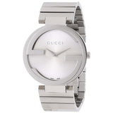 Buy Shop Gucci G Interlocking Silver Dial Silver Steel Strap Watch For Women - YA133308 USA Online