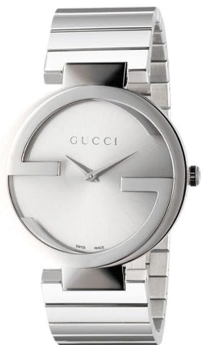 Buy Shop Gucci G Interlocking Silver Dial Silver Steel Strap Watch For Women - YA133308 USA Online