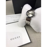 Buy Shop Gucci G Interlocking Silver Dial Silver Steel Strap Watch For Women - YA133503 USA Online