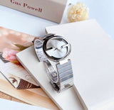 Buy Shop Gucci G Interlocking Silver Dial Silver Steel Strap Watch For Women - YA133503 USA Online