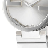 Buy Shop Gucci G Interlocking Silver Dial Silver Steel Strap Watch For Women - YA133503 USA Online