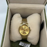 Buy Shop Gucci G Timeless 18K Gold Dial Gold Steel Strap Watch for Women - YA1265036 USA Online