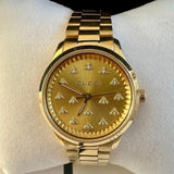 Buy Shop Gucci G Timeless 18K Gold Dial Gold Steel Strap Watch for Women - YA1265036 USA Online