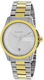 Buy Shop Gucci G Timeless Quartz Silver Dial Two Tone Steel Strap Watch For Men - YA126450 USA Online