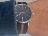 Buy Shop Gucci G Timeless Analog Quartz Black Dial Black NATO Strap Watch For Men - YA126321 USA Online