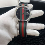 Buy Shop Gucci G Timeless Analog Quartz Black Dial Black NATO Strap Watch For Men - YA126321 USA Online