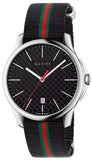 Buy Shop Gucci G Timeless Analog Quartz Black Dial Black NATO Strap Watch For Men - YA126321 USA Online