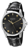 Buy Shop Gucci G Timeless Automatic Black Dial Black Leather Strap Watch For Women - YA126469 USA Online