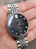 Buy Shop Gucci G Timeless Automatic Black Dial Silver Steel Strap Watch For Men - YA126353 USA Online