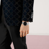 Buy Shop Gucci G Timeless Automatic Black Dial Silver Steel Strap Watch For Men - YA126353 USA Online