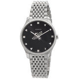 Buy Shop Gucci G Timeless Automatic Black Dial Silver Steel Strap Watch For Men - YA126353 USA Online