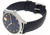 Buy Shop Gucci G Timeless Automatic Blue Dial Black Leather Strap Watch For Men - YA126347 USA Online