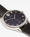 Buy Shop Gucci G Timeless Automatic Blue Dial Black Leather Strap Watch For Men - YA126347 USA Online