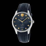 Buy Shop Gucci G Timeless Automatic Blue Dial Black Leather Strap Watch For Men - YA126347 USA Online