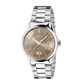 Buy Shop Gucci G Timeless Automatic Brown Dial Silver Steel Strap Watch For Women - YA126431A USA Online
