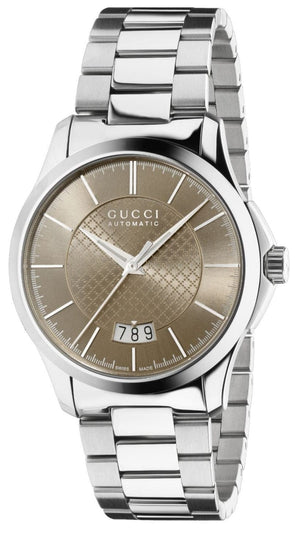 Buy Shop Gucci G Timeless Automatic Brown Dial Silver Steel Strap Watch For Women - YA126431A USA Online