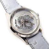 Buy Shop Gucci G Timeless Automatic Mother of Pearl Dial Blue Leather Strap Watch For Women - YA1264113 USA Online