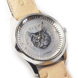 Buy Shop Gucci G Timeless Automatic Mother of Pearl Dial Brown Leather Strap Watch For Women - YA1264112 USA Online