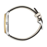 Buy Shop Gucci G Timeless Automatic Silver Dial Beige Leather Strap Watch For Men - YA126348 USA Online