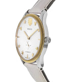 Buy Shop Gucci G Timeless Automatic Silver Dial Beige Leather Strap Watch For Men - YA126348 USA Online