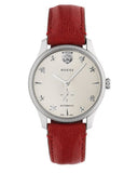 Buy Shop Gucci G Timeless Automatic Silver Dial Red Leather Strap Watch For Men - YA126346 USA Online