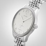 Buy Shop Gucci G Timeless Automatic Silver Dial Silver Steel Strap Watch for Men - YA126354 USA Online