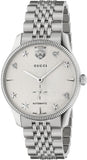 Buy Shop Gucci G Timeless Automatic Silver Dial Silver Steel Strap Watch for Men - YA126354 USA Online