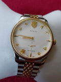 Buy Shop Gucci G Timeless Automatic White Dial Two Tone Steel Strap Watch for Men - YA126356 USA Online