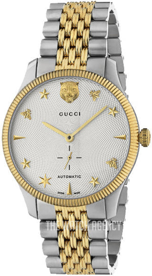 Buy Shop Gucci G Timeless Automatic White Dial Two Tone Steel Strap Watch for Men - YA126356 USA Online