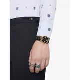 Buy Shop Gucci G Timeless Bee Motif Black Dial Black Leather Strap Watch For Women - YA1264055 USA Online