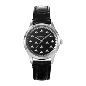 Buy Shop Gucci G Timeless Black Dial Black Leather Strap Watch for Women - YA1265055 USA Online