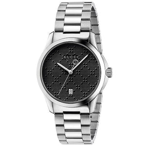 Buy Shop Gucci G Timeless Black Dial Silver Steel Strap Watch For Men - YA126460 USA Online