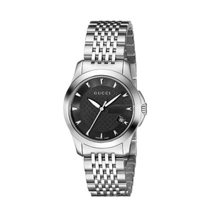 Buy Shop Gucci G Timeless Black Dial Silver Steel Strap Watch For Women - YA126502 USA Online