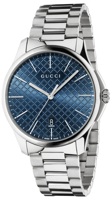 Buy Shop Gucci G Timeless Blue Dial Silver Steel Strap Watch For Men - YA126316 USA Online