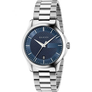 Buy Shop Gucci G Timeless Blue Dial Silver Steel Strap Watch For Men - YA126440 USA Online